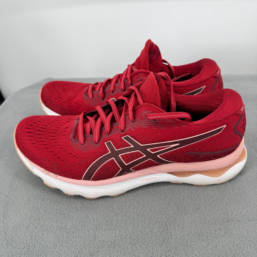 ASICS Gel-Nimbus 24 Womens 11.5 Running Shoes Cranberry Red 1012B201